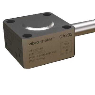 Vibro-Meter CA202 144-202-000-126 Piezoelectric Accelerometer with Stainless Steel Housing and Hermetically Sealed Cable for Hazardous Areas